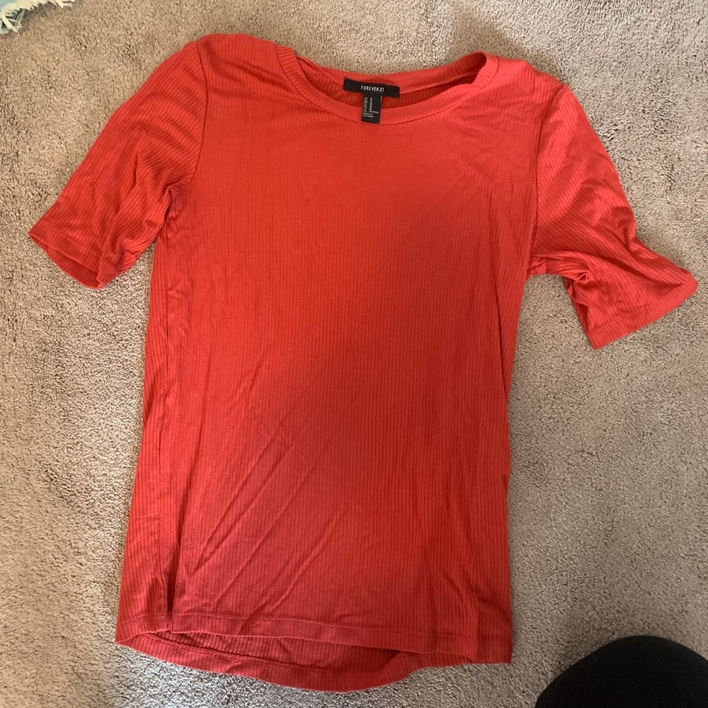 Ribbed orange top